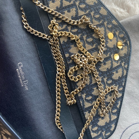 Authentic Vintage Dior Trotter Clutch with Chain - Picture 9 of 16